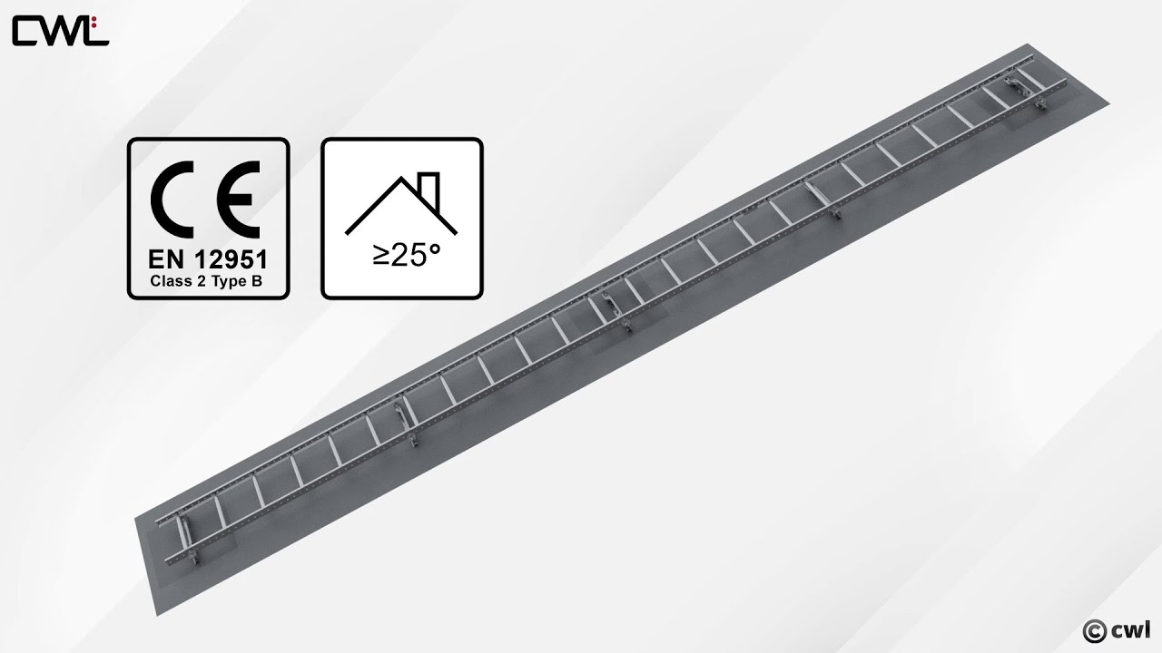 Roof ladder - bitumen and synthetic membrane roofs