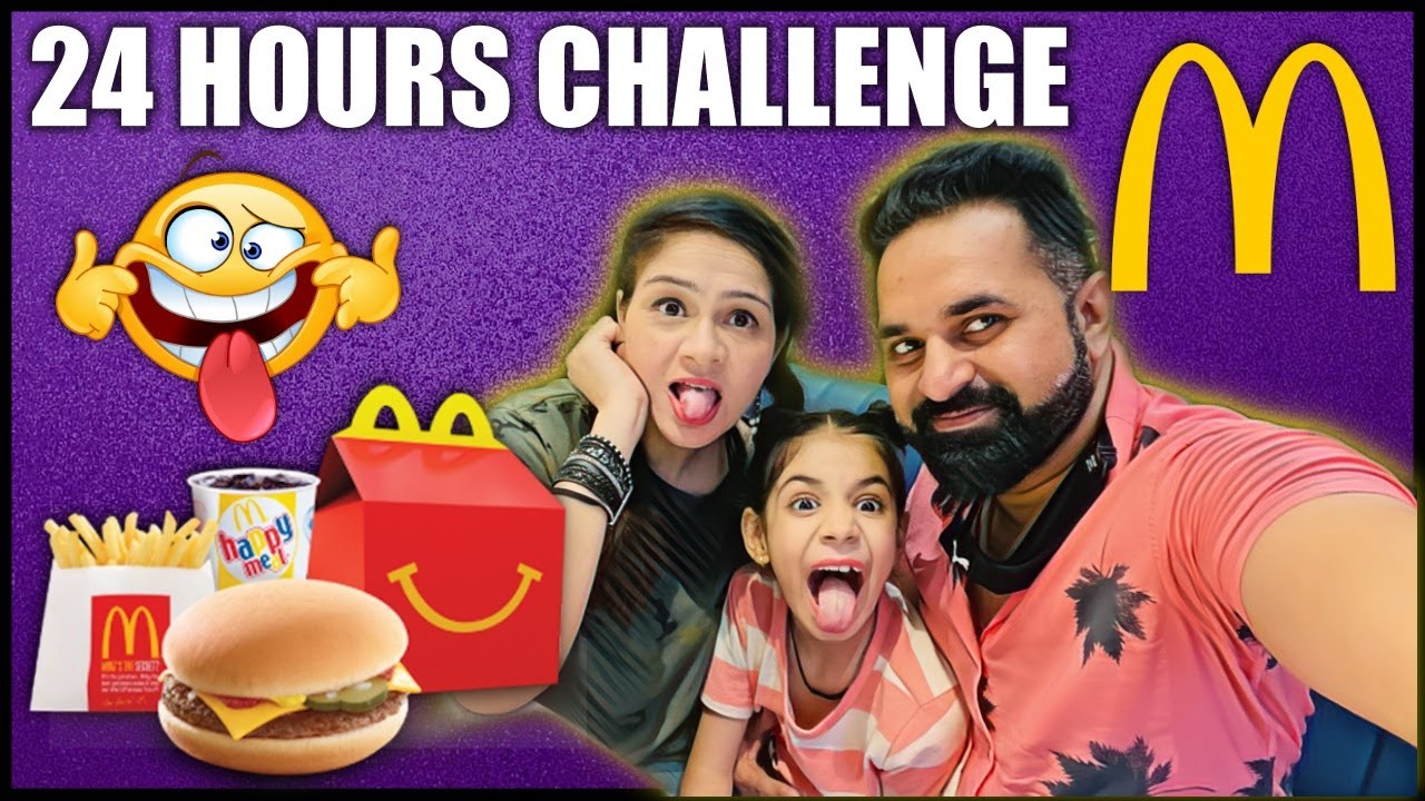 Letting the Person in FRONT of us DECIDE what we EAT for 24 hours Challenge | Harpreet SDC