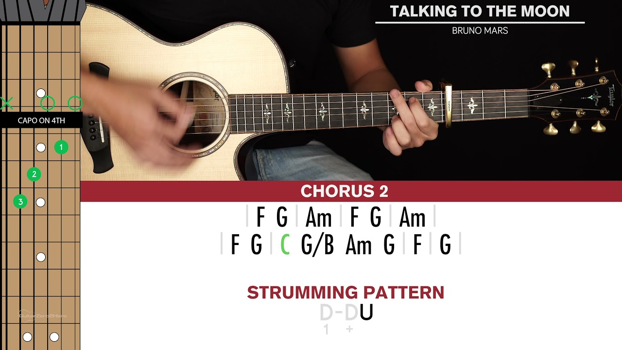 Talking To The Moon Guitar Cover Bruno Mars 🎸|Tabs + Chords|