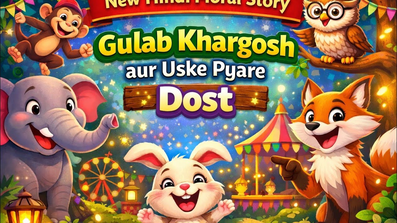 गुलाब खरगोश और उसके प्यारे दोस्त | Ek Khoobsurat Jungle Ki Kahani 🐰🌹