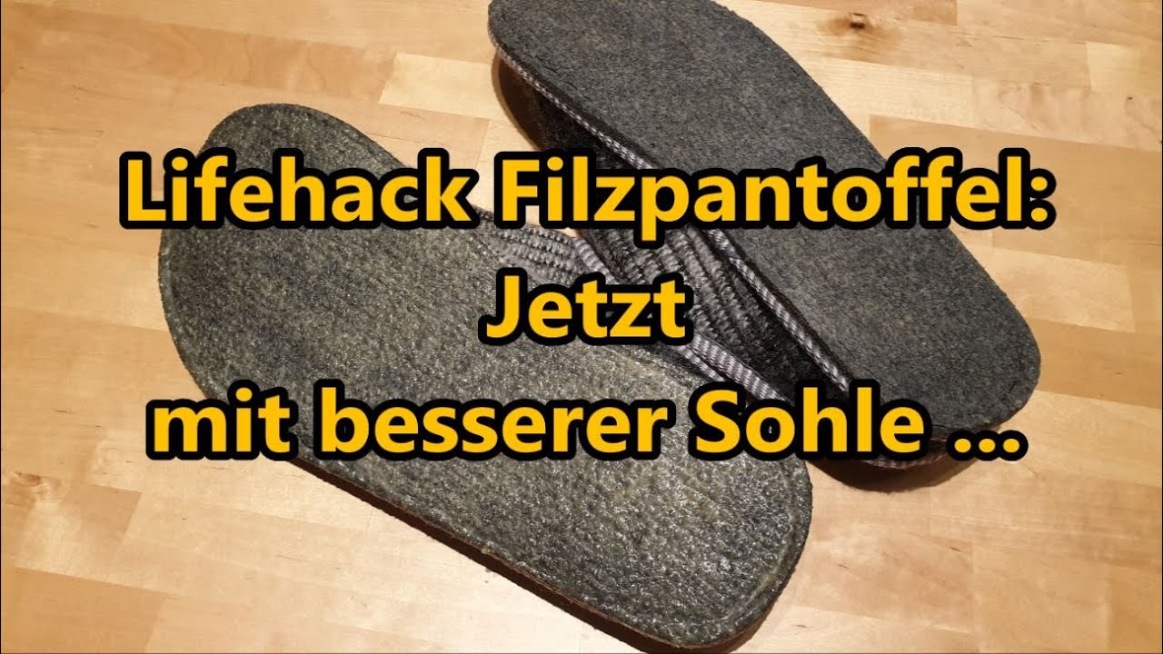 Upgrade Lifehack Filzpantoffel - Jetzt mit besserer u. rutschhemmender Sohle | Philipp