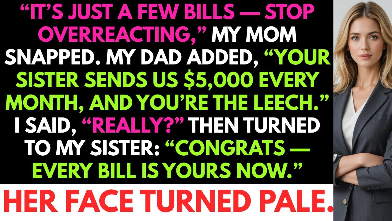 “It’s Just A Few Bills — Stop Overreacting,” My Mom Snapped. My Dad Added: “Your Sister Sends...