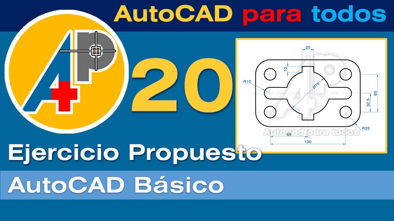 AutoCAD Básico - Solución Ejercicio Propuesto 20