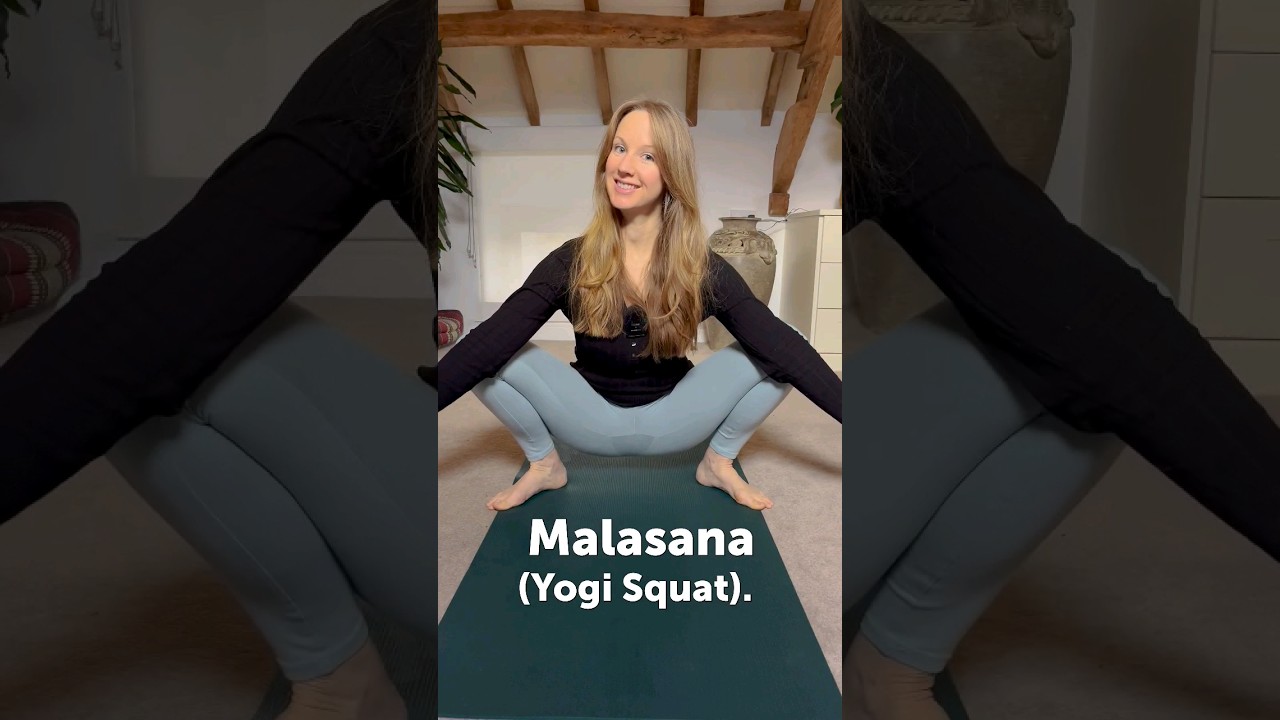 How to do Malasana (Yogi Squat) correctly ✅ Any Questions? ⬇️ #yogatips #yoga101