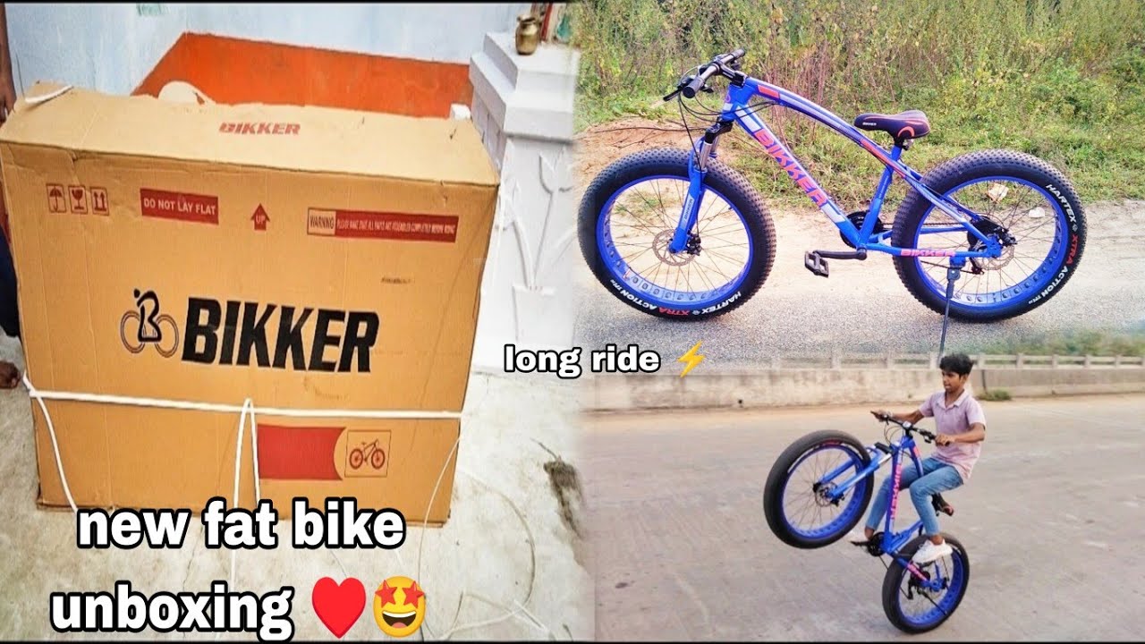 new fat bike unboxing video♥️ long ride ⚡.