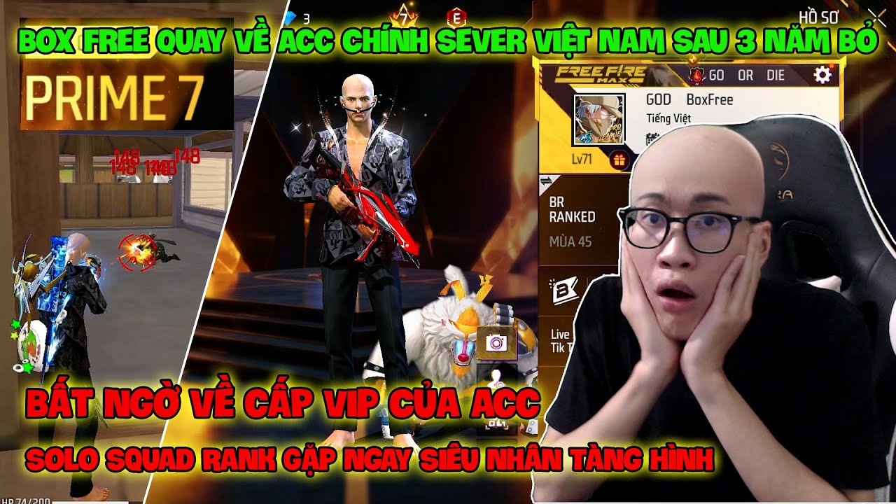 Box Free Quay Về ACC Chính Sau 3 Năm Bỏ. Bất Ngờ Về Cấp Vip Của ACC.  Leo Rank Gặp Hack Tàng Hình