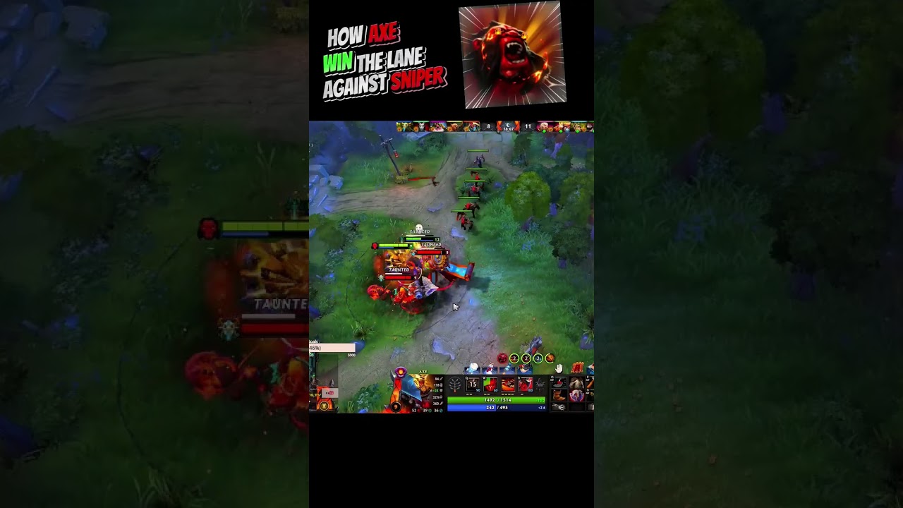 How Axe win the Lane against Sniper?