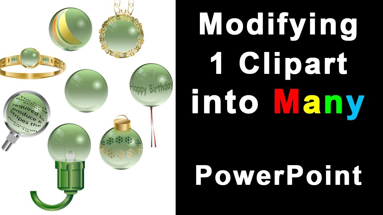 Modifying One PowerPoint Clipart into Many Different Clipart