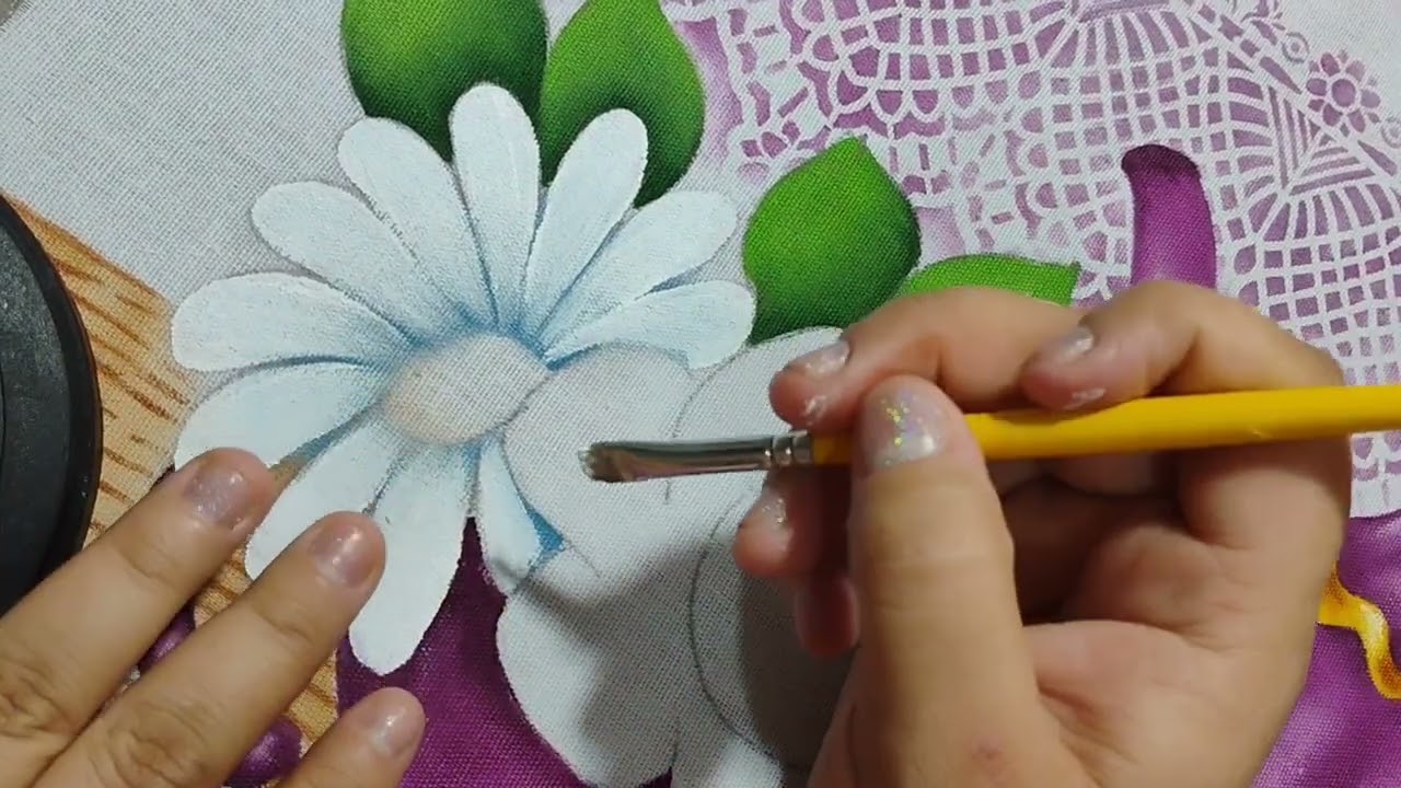 como pintar flor margarida para iniciantes