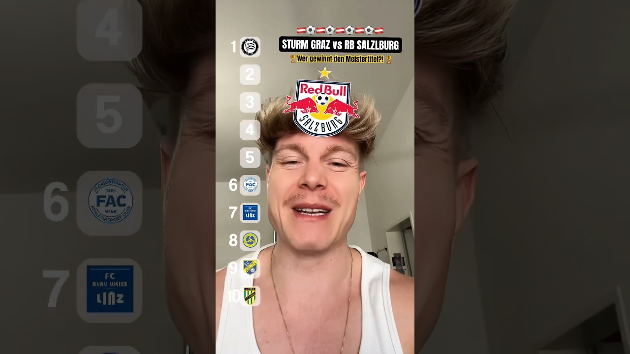 STURM GRAZ vs RED BULL SALZBURG 🥵🏆 **Wer gewinnt den Meistertitel** 🇦🇹