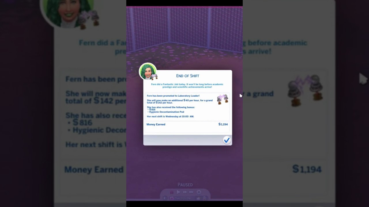 Finally Promoted! Fern Reaches New Heights in Sims 4  #sims4 #notsoberrychallenge #thesims4