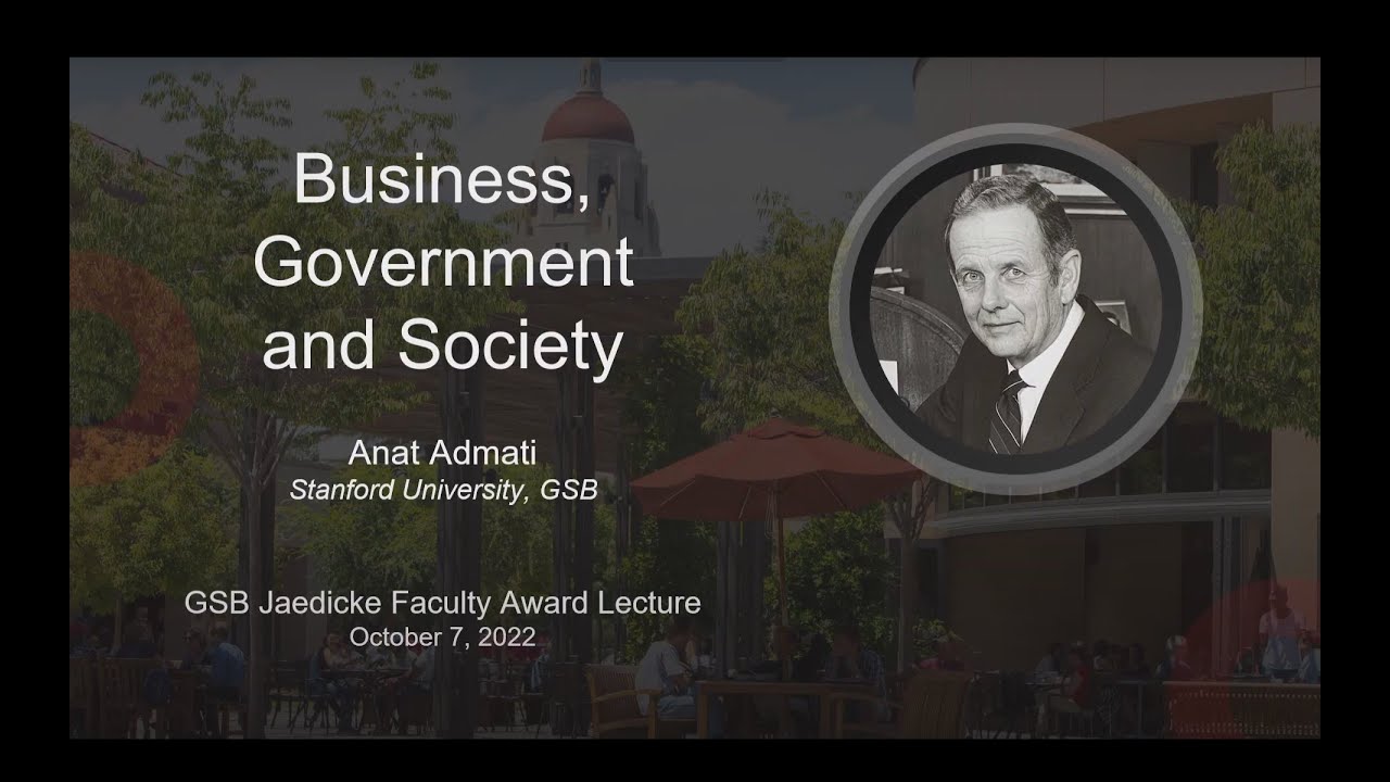 “Business, Government and Society,” Anat Admati