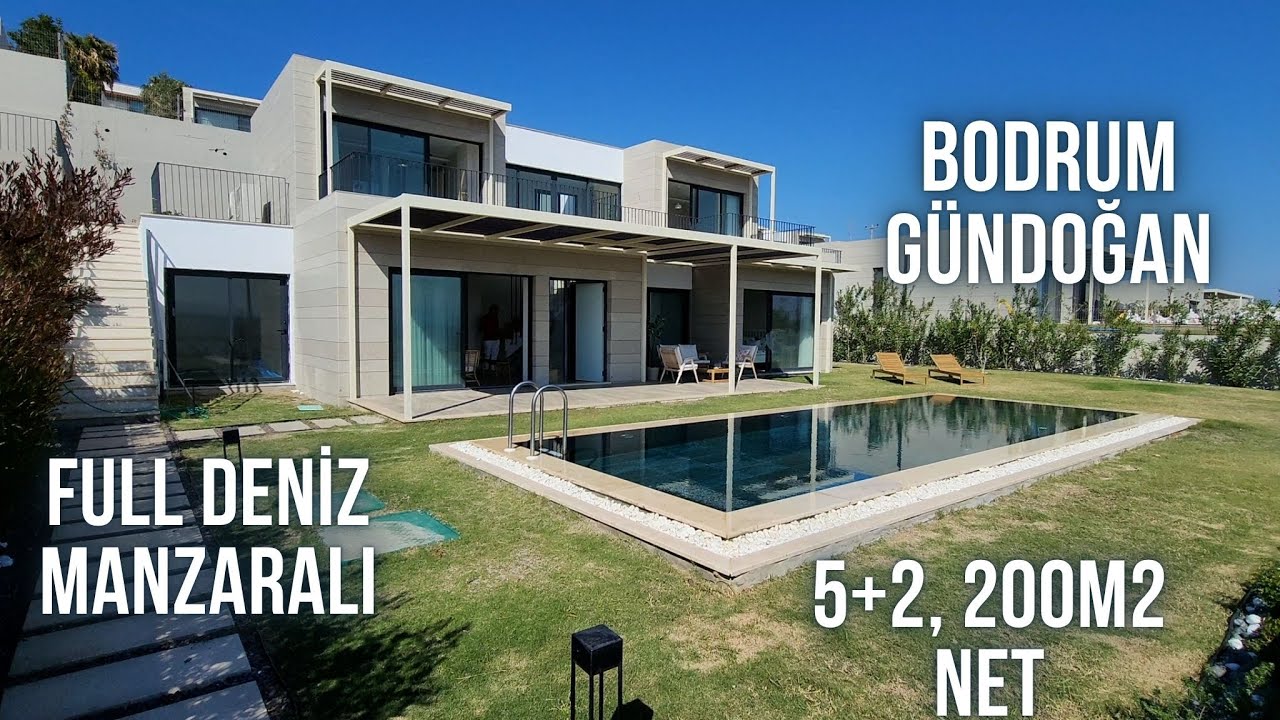 Bodrum' da Gündoğan Koyu Manzaralı 700m2 Arsa 200m2 Net, 5 Oda 4 Banyo(2 adet müştemilat)FırsatVilla