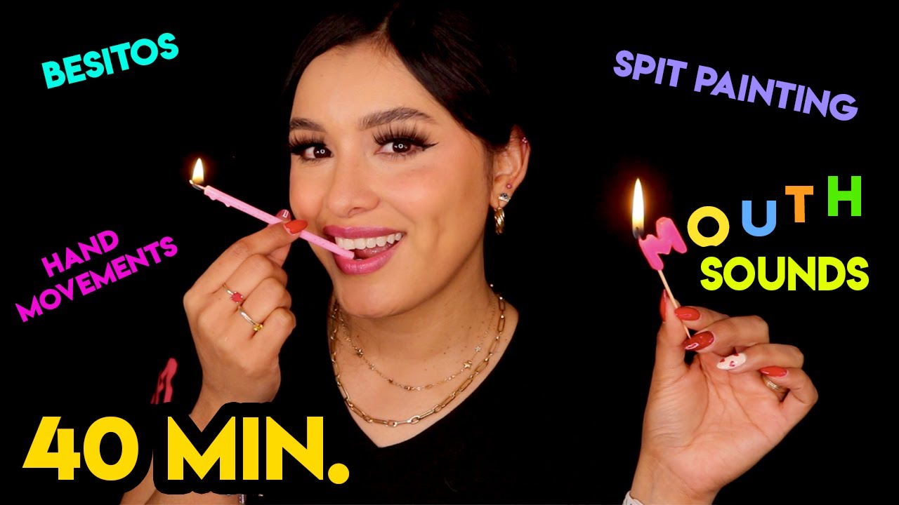 40 min COMIÉNDOME TU CARA 👄  MOUTH SOUNDS 👅 SPIT PAINTING 💦 I Ges ASMR
