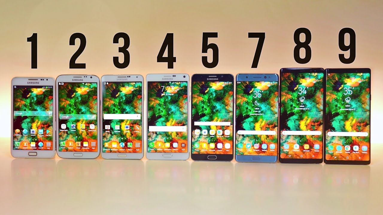 Samsung Galaxy Note 9 vs 8 vs 7 vs 5 vs 4 vs 3 vs 2 vs 1 - ULTIMATE COMPARISON!