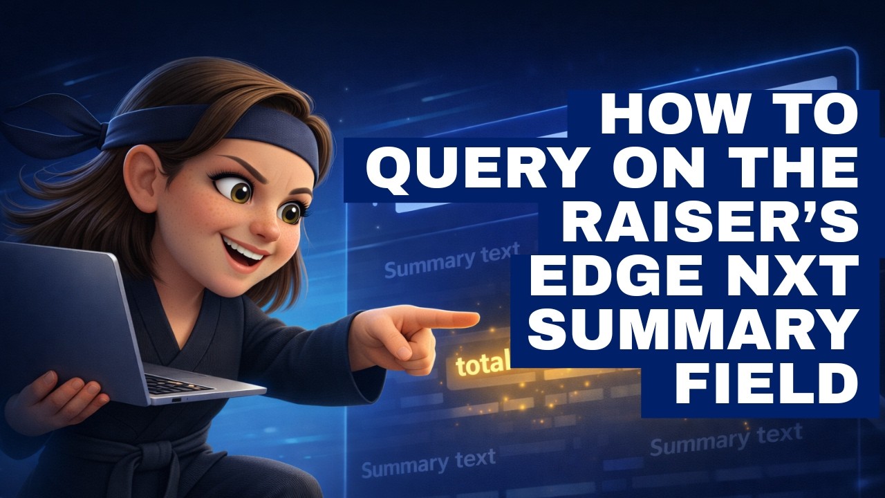 How do I Query on the Summary Field in Raiser’s Edge NXT?