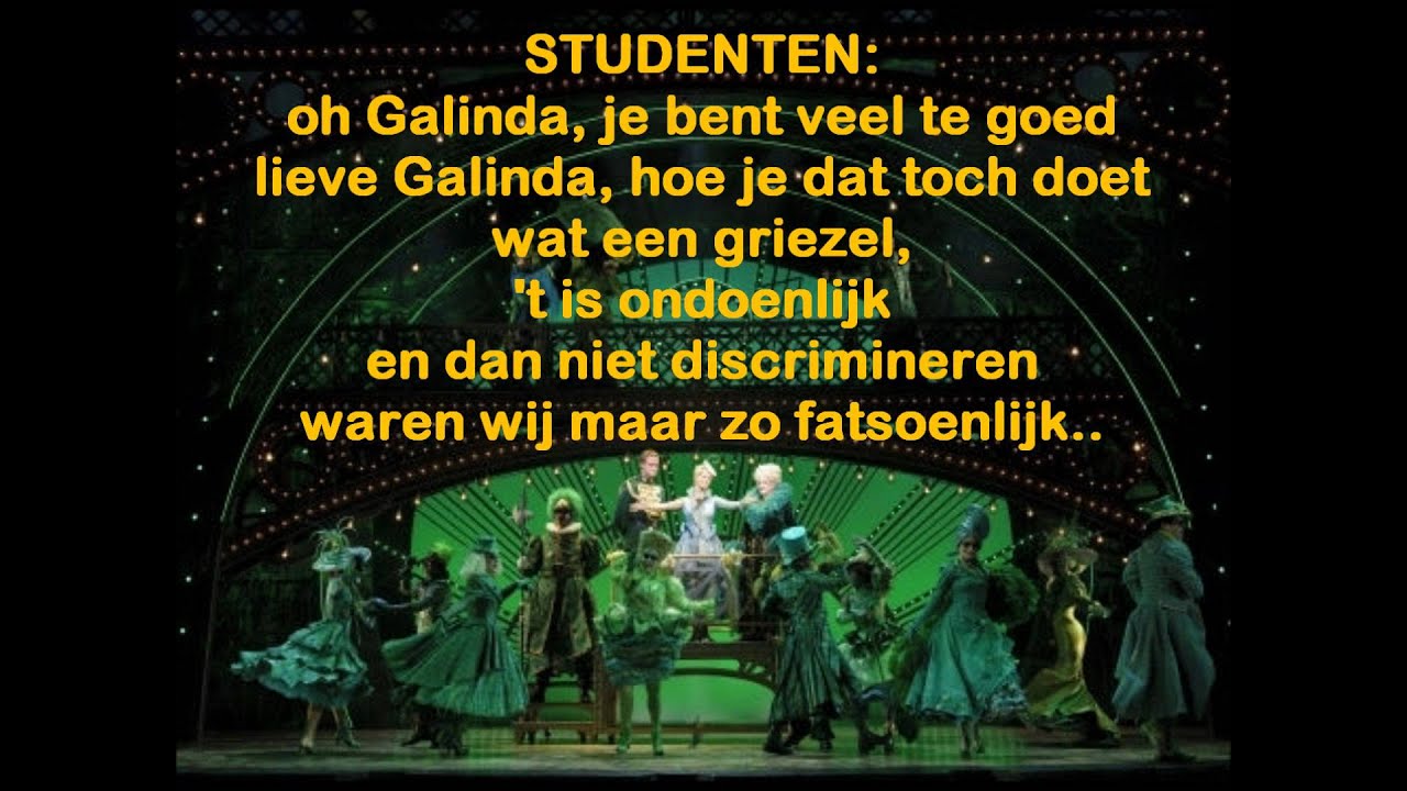wat voel ik nou toch- wicked met songtekst