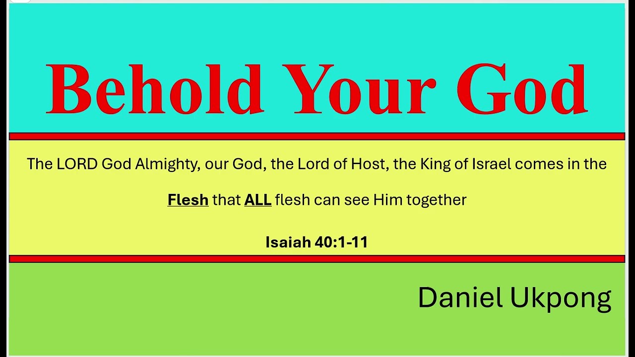 Behold Your God