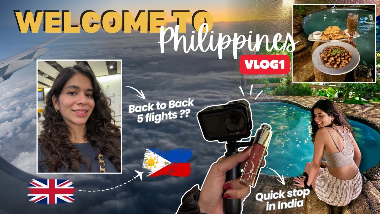 “48 Hours, 5 Flights & Pure Chaos! UK → Bahrain → India → Malaysia → Philippines | Pool Night 🇵🇭✨”