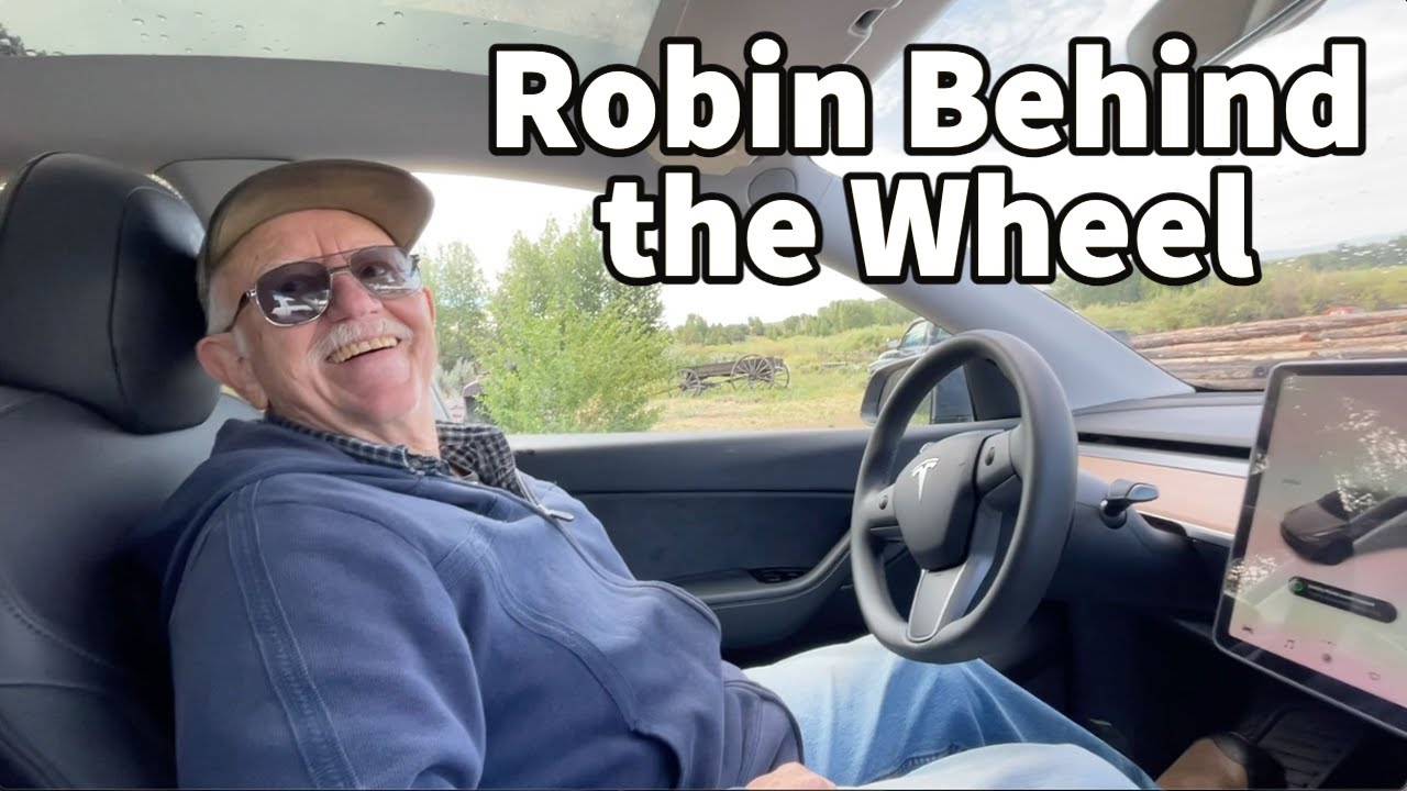 Robin Behind the Wheel, First Tesla EV Drive