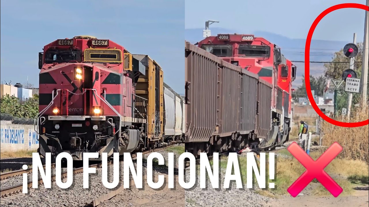 FERROMEX: ¿QUE PASA CUANDO LAS SEÑALES DEL TREN NO FUNCIONAN? TRENES DETENIDOS POR LAS SEÑALES!