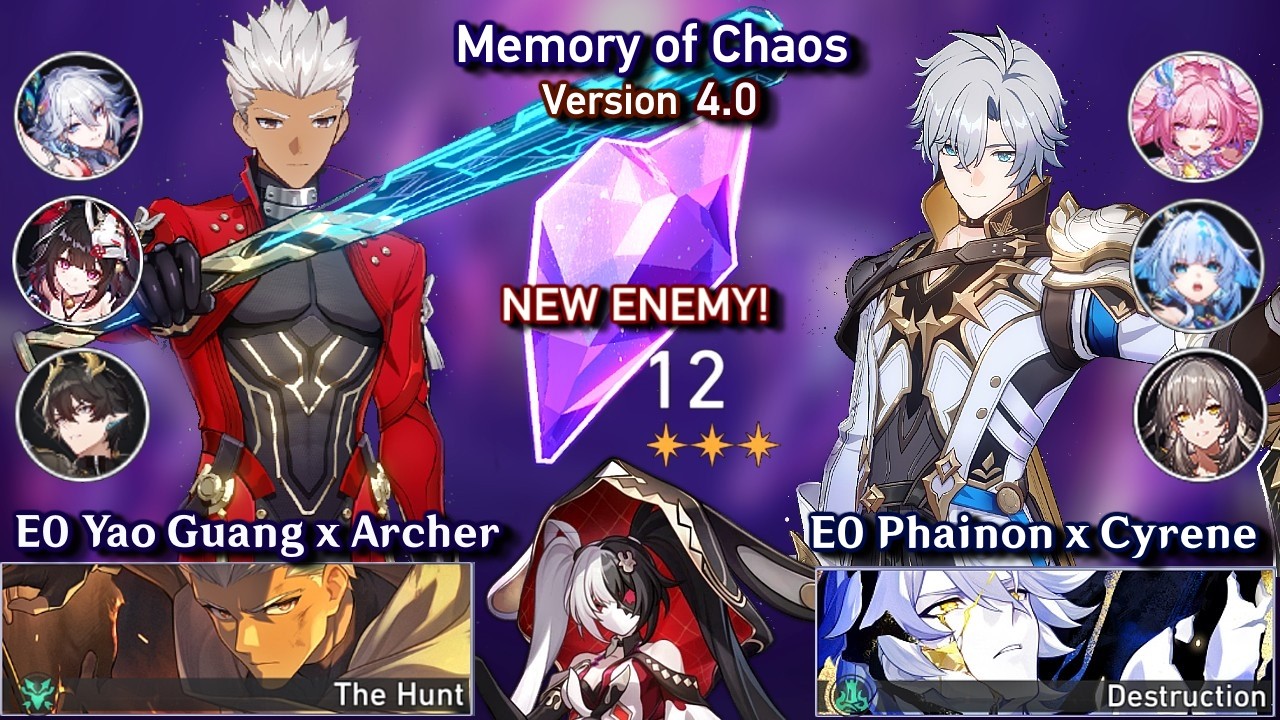 NEW Memory of Chaos 4.0! E0 Archer & E0 Phainon | Memory of Chaos 4.0 - Floor 12 | Honkai Star Rail
