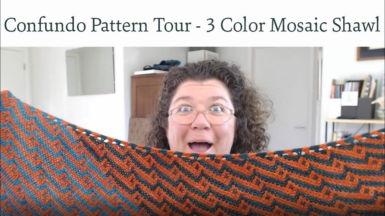 Confundo a Three Color Simple Slip Stitch Colorwork Shawl