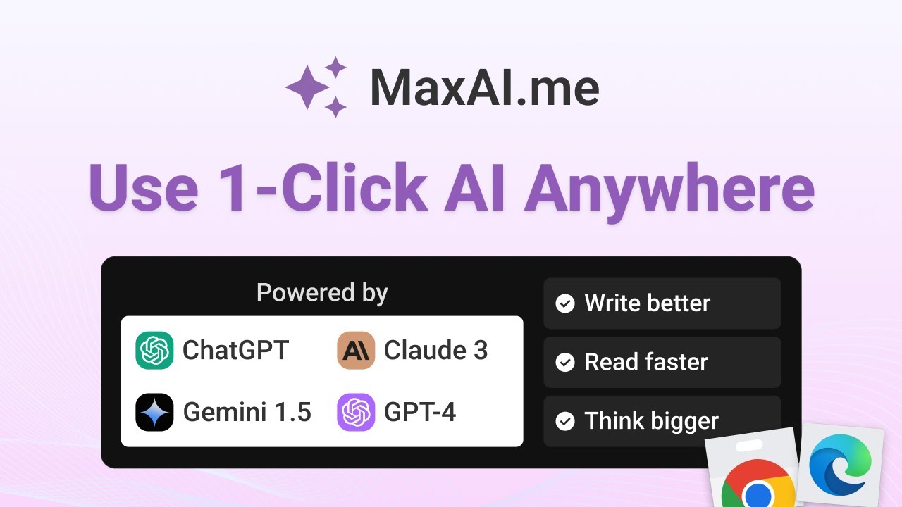 QuickTour: MaxAI.me Use 1-click