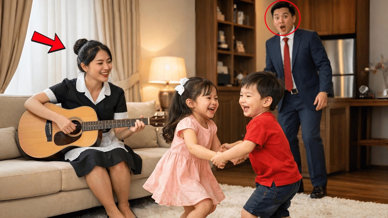 Tỷ Phú Kiệt Sức Trở Về Nhà Sớm — Chết Lặng Khi Con Gái Đang Chơi Vui Vẻ Cùng Con Cô Giúp Việc Nghèo!