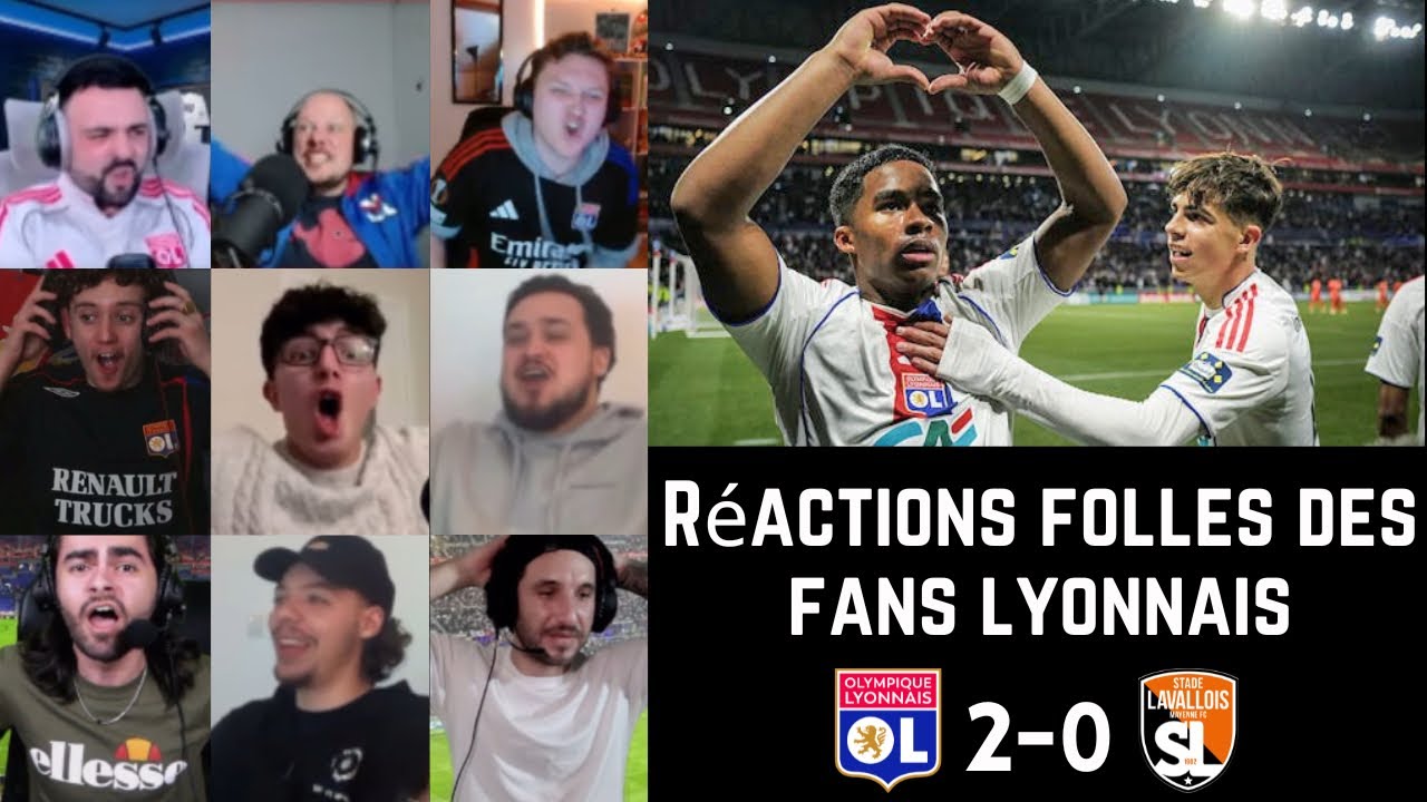 Réactions folles des fans lyonnais après LYON 2-0 LAVAL | Coupe de France – 1/8 de finale
