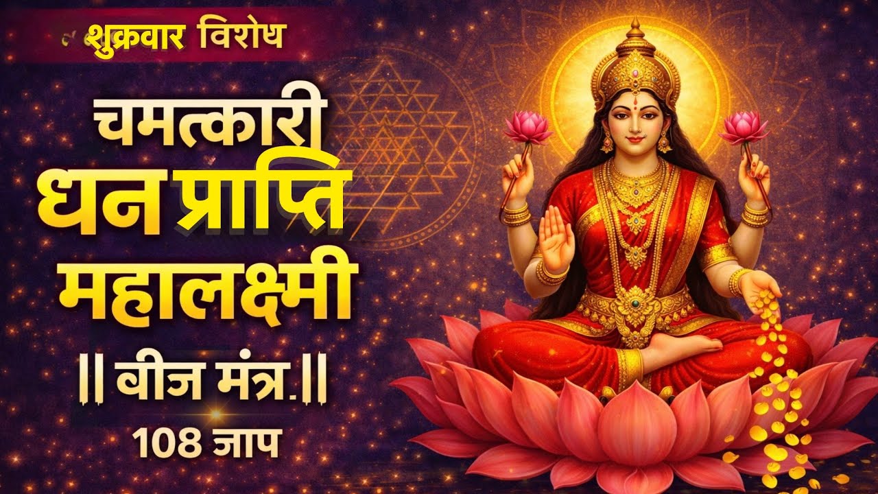 महालक्ष्मी का चमत्कारी बीज मंत्र | धन प्राप्ति साधना | 108 जाप Mantra for Wealth || Friday Special