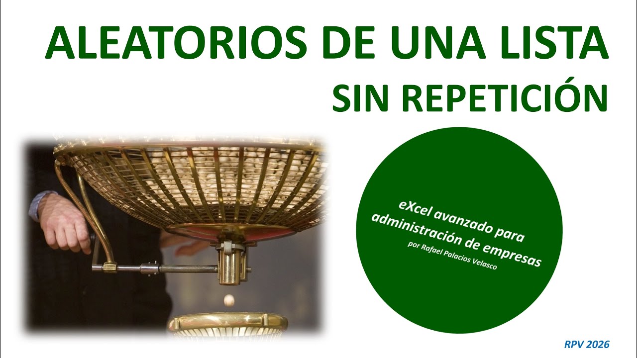 Aleatorios de una lista sin repetición