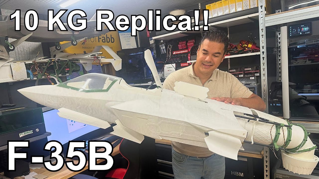 F-35B The Biggest Replica RC VTOL Build Installing New 120MM EDF's PCBWay services