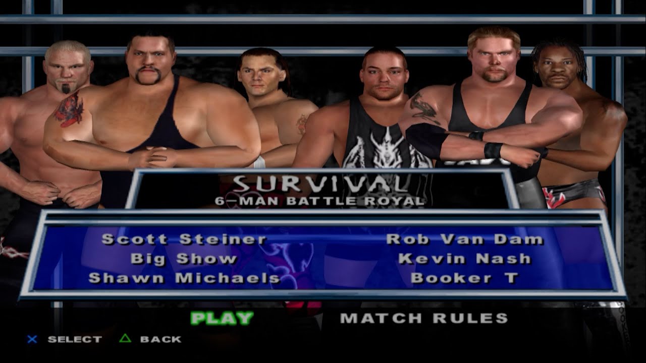 WWE SmackDown! HCTP - Scott Steiner,Big Show,Shawn Michaels,RVD,KevinNash,BookerT (SURVIVAL)