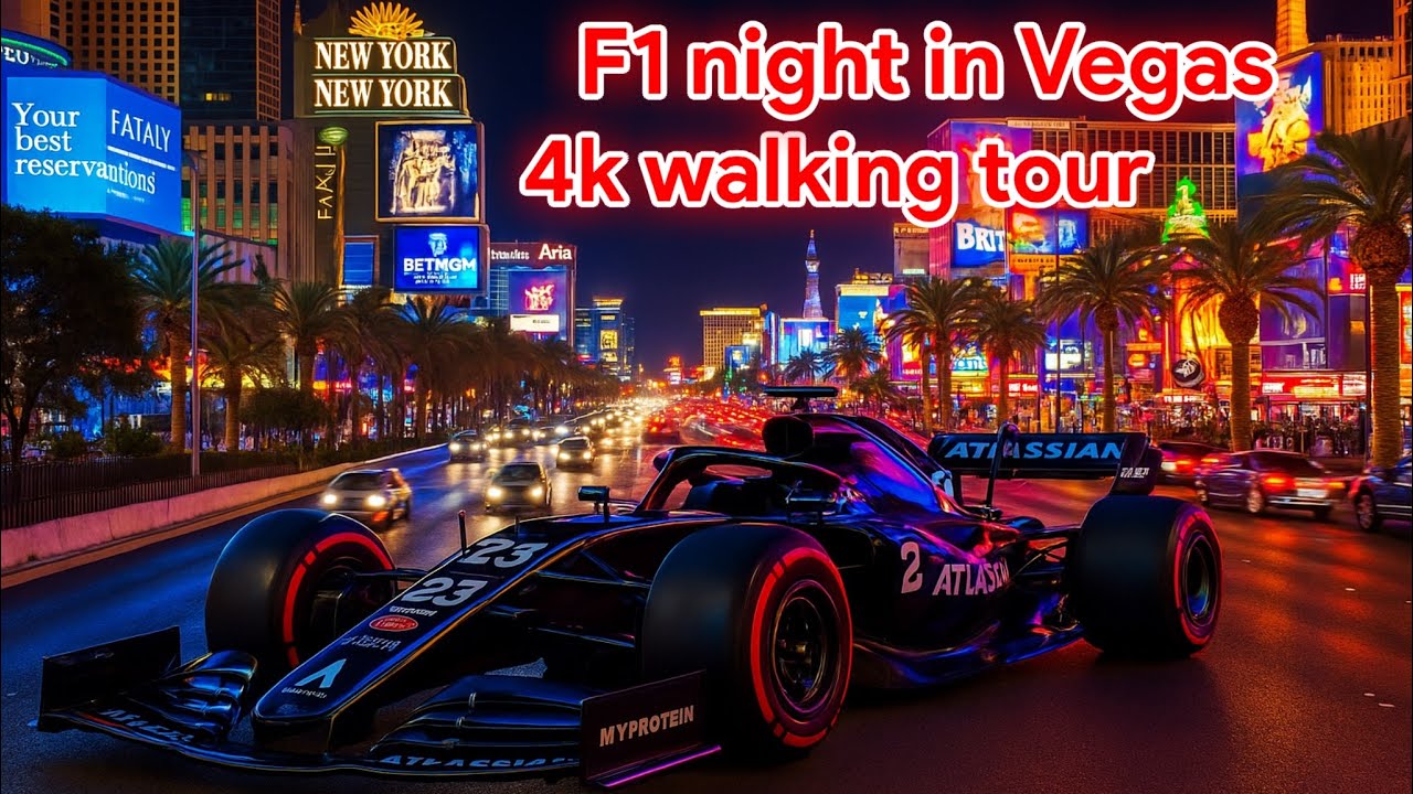 Saturday Night in Las Vegas During F1 Week | City vibe| 4K City Walk 