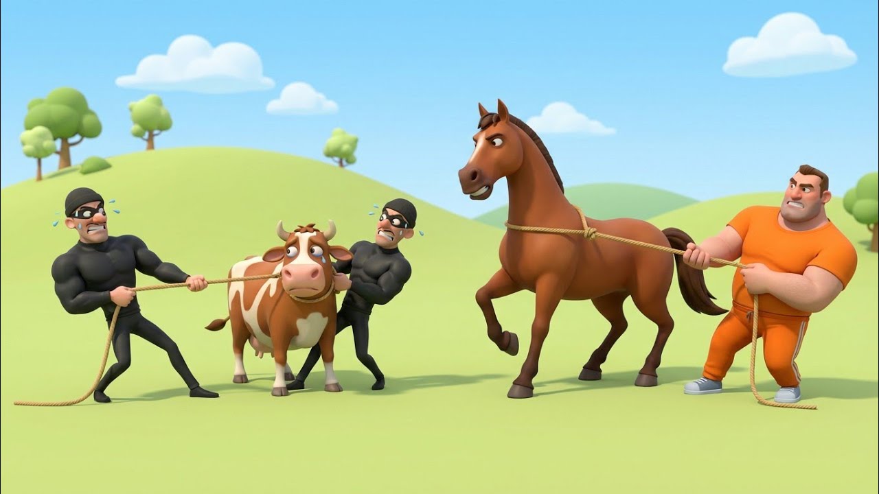 The Cow And horse  is Gone !🐄🐎 Thief  Stole Cow And Horse  From Old MacDonald Farm | Police Rescue 🚓
