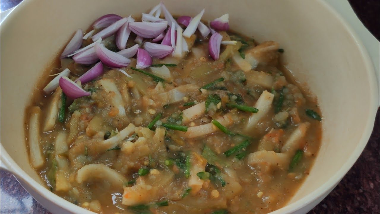 Eromba with Fermented Bamboo shoot and yam stem/Manipuri cuisine