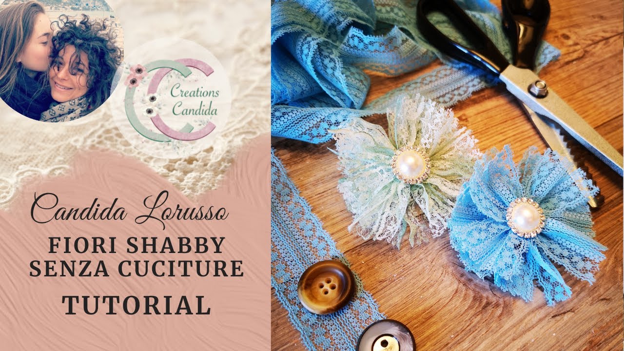 Fiori shabby di pizzo senza cuciture
