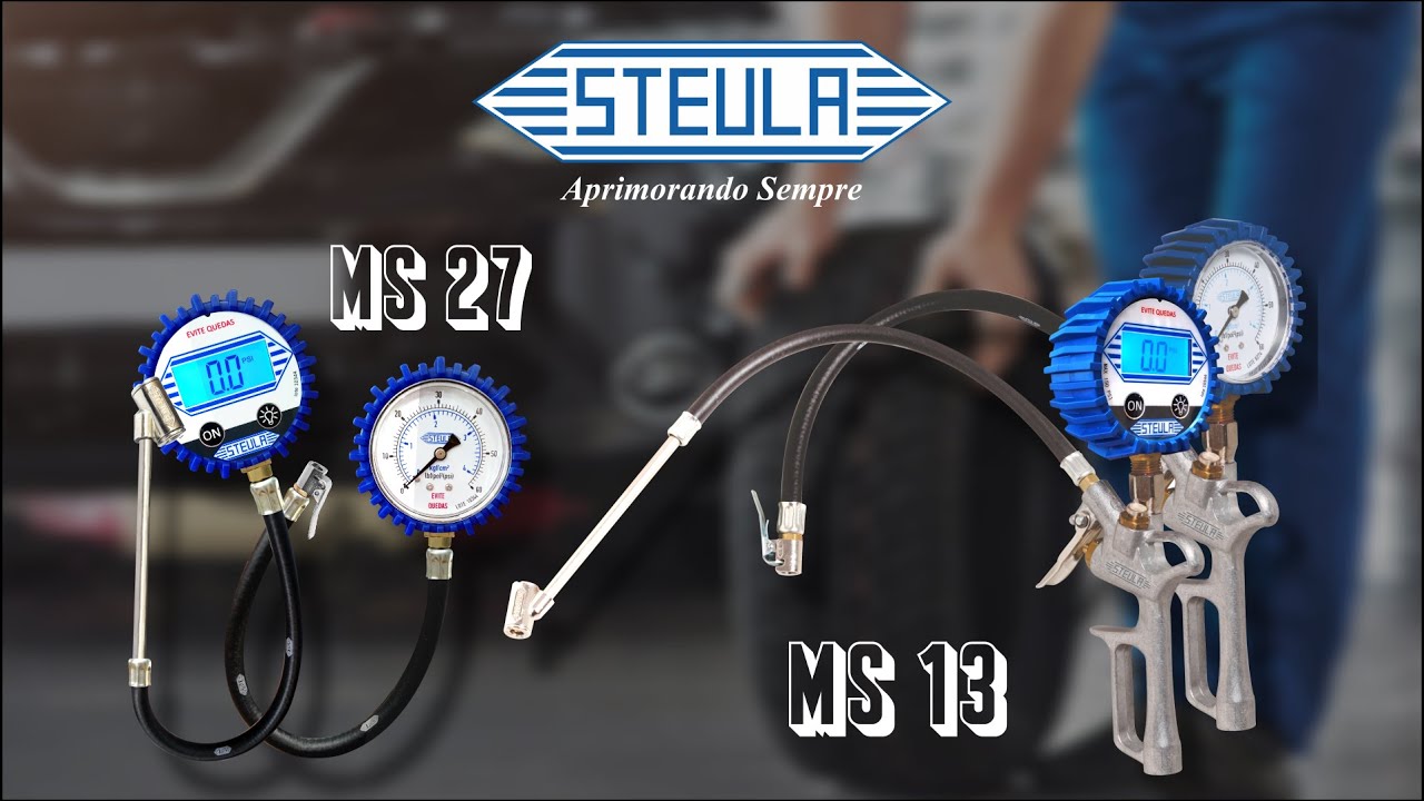 Calibrador de pneu MS 13 e Medidor de pressão MS 27 - Steula Equipamentos