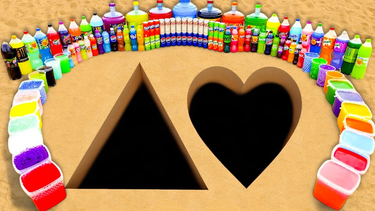 EXPERIMENT: Big Toothpaste Eruption with Heart and Squid Game, 7up, Giant Coca-Cola, Fanta vs Mentos