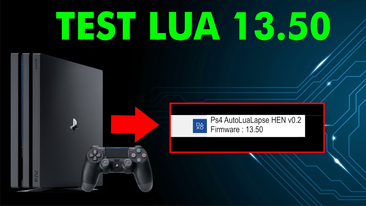Lua Lapse PS4 Firmware 13.50 testing