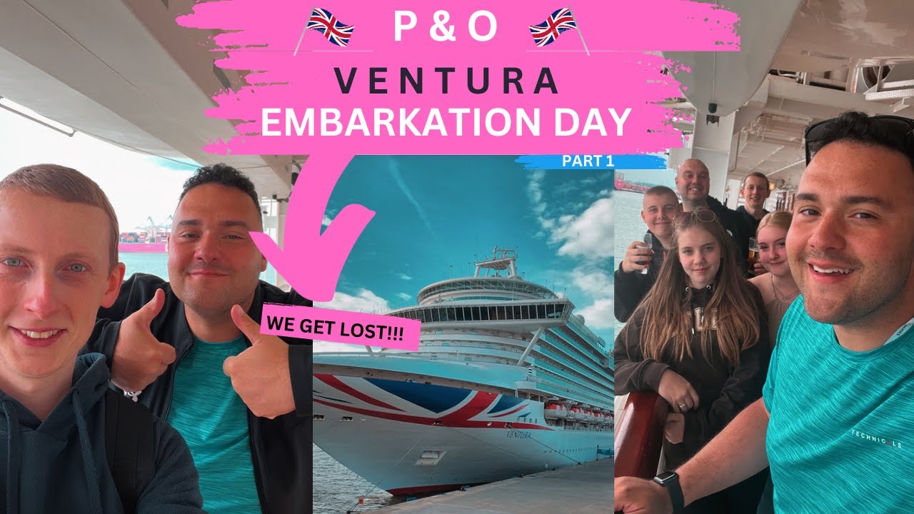 CRUISE EMBARKATION DAY ON VENTURA | Balcony cabin Room tour & Spa Tour | P&O VENTURA VLOG