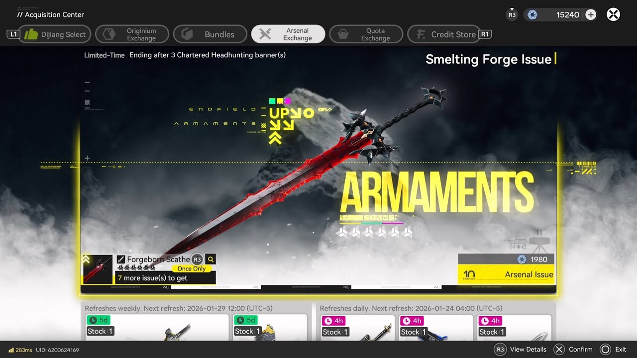 Laevatain Signature Weapon Summons Arknights Endfield