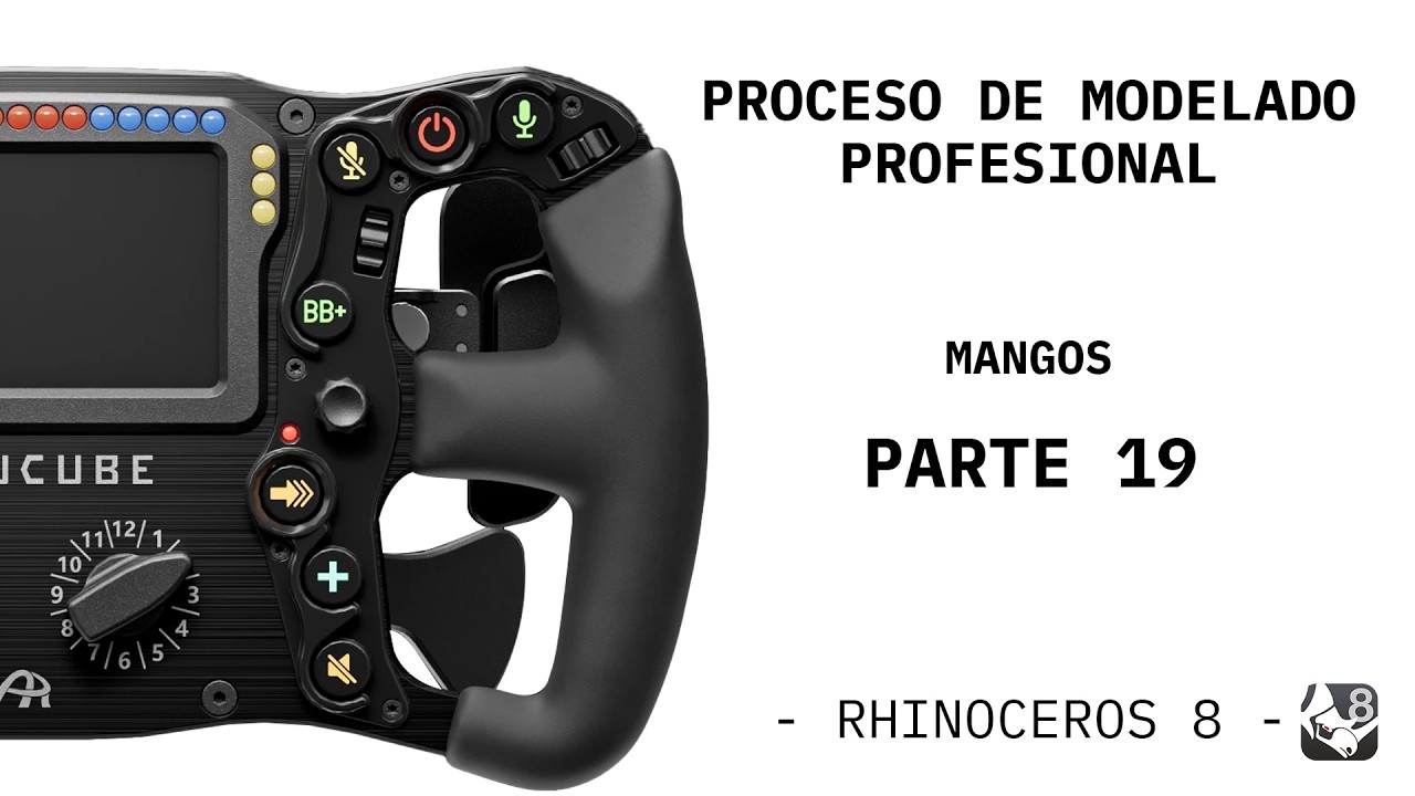Modelado de volante realista || Proceso Completo para Diseñadores Industriales | Rhino 8 || Parte 19