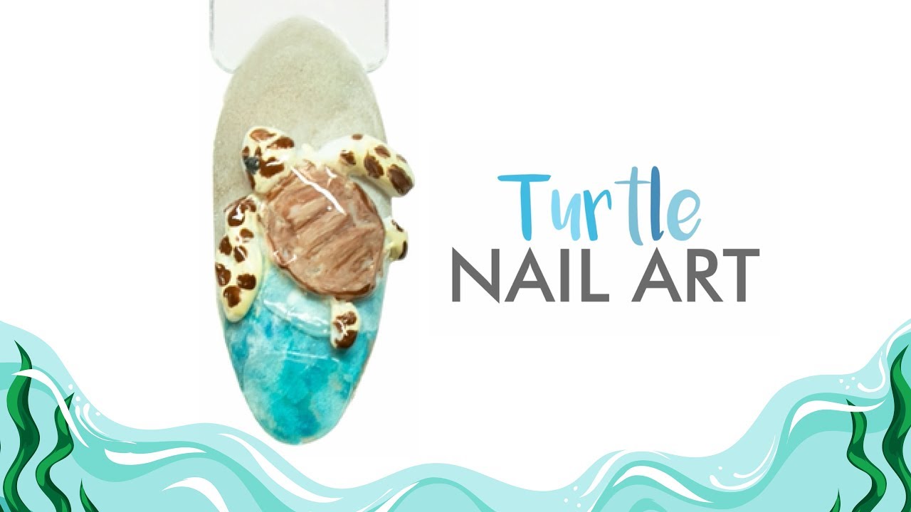 Nail art Turtle: step by step (tutorial)