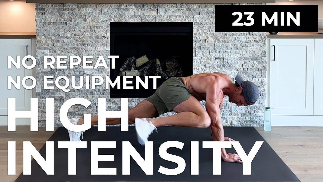 23 Min Relentless HIIT Workout | No Repeats + No Equipment