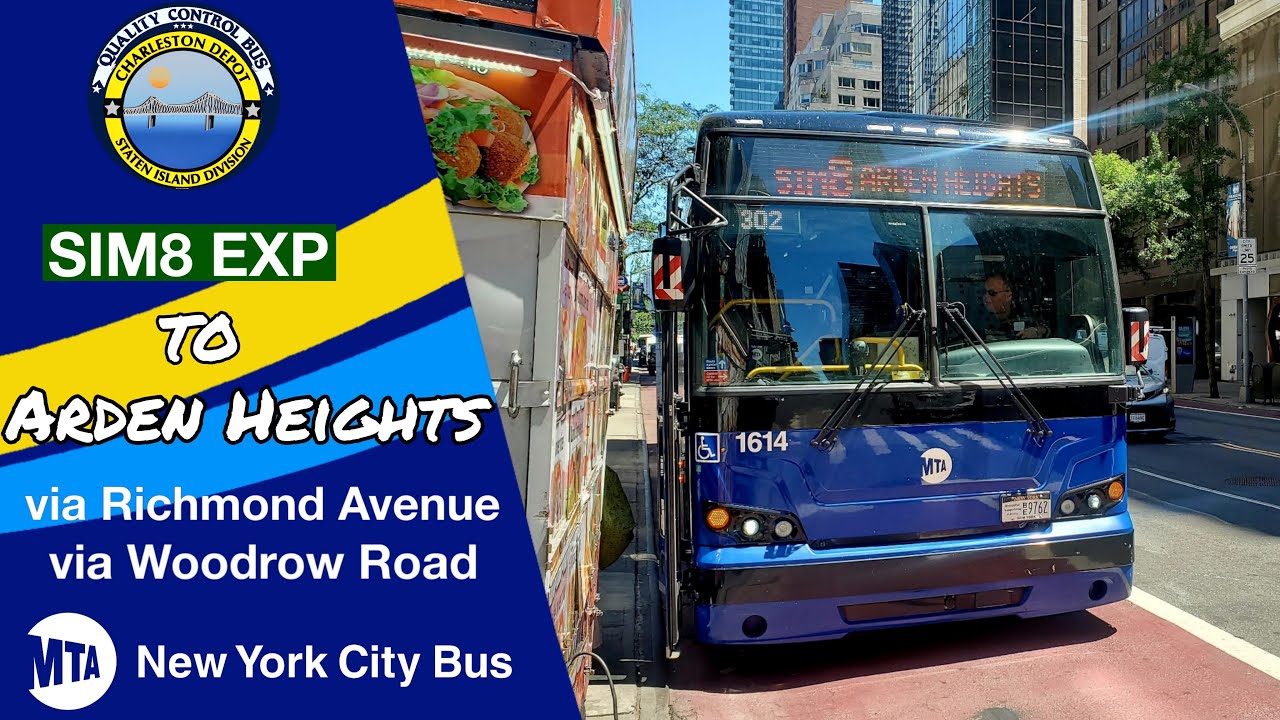 NYCT || Arden Heights Bound 2022 Prevost X3-45 #1614 SIM8 EXP Full Ride from Midtown