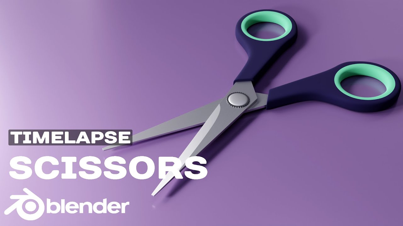 3D Modeling of Scissors in Blender | Timelapse