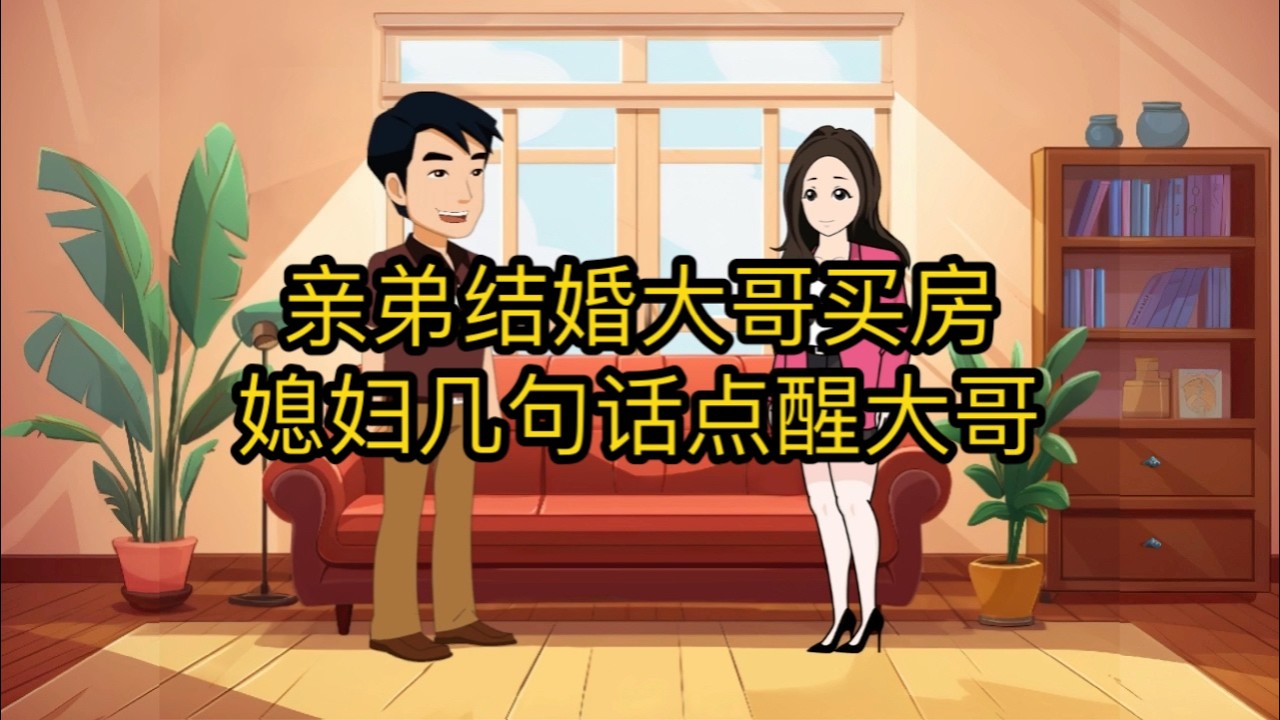 亲弟结婚大哥买房，媳妇几句话点醒大哥