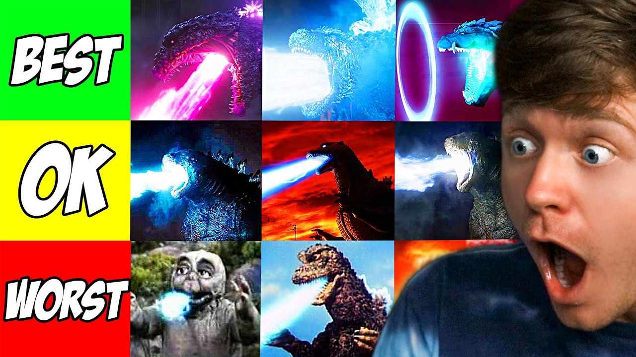 RANKING EVERY GODZILLA ATOMIC BREATH! (Best to Worst)